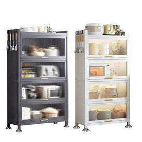 Set of 2 Multifunctional Steel Wardrobes